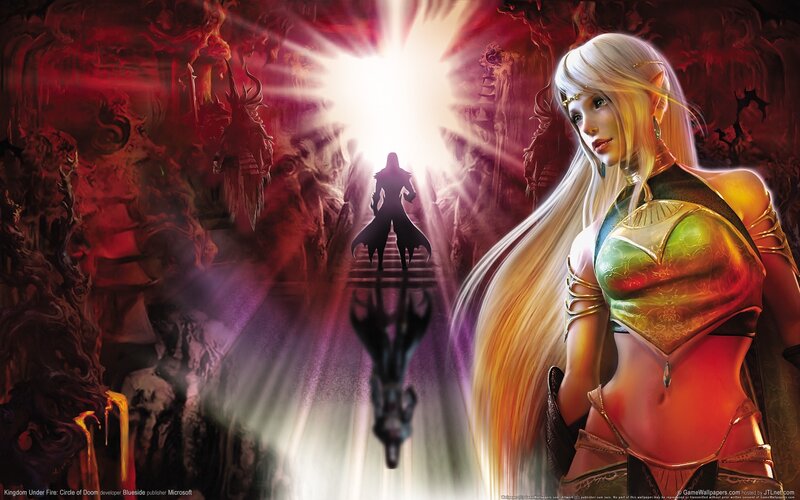 Elf Woman in Armor — Red
