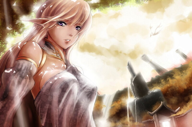 Elf Woman in Battle