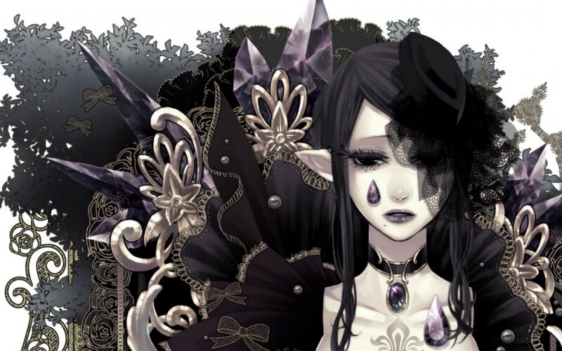 Elf Woman in Black Dress — Dramatic
