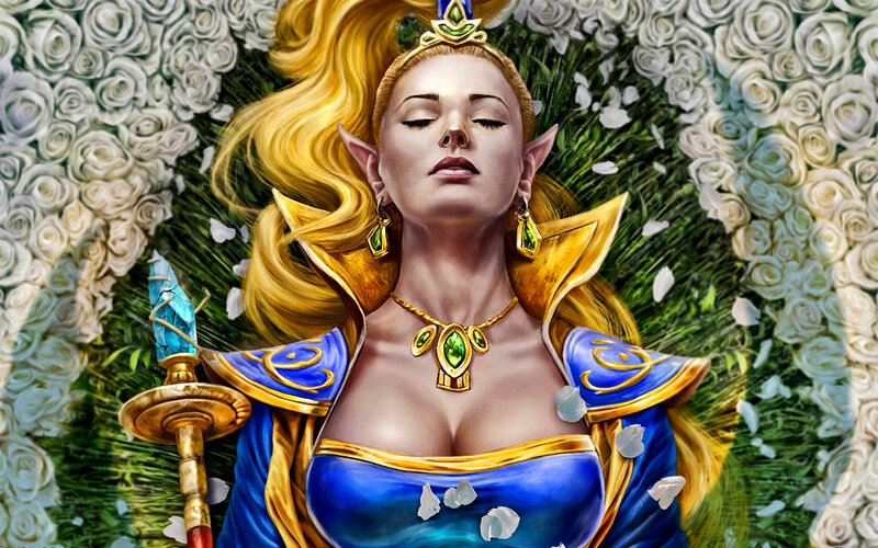 Elf Woman in Blue Armor — Serene