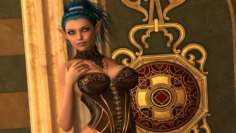 Elf Woman in Corset