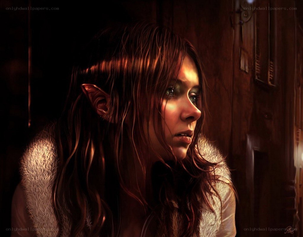elf woman in dim light