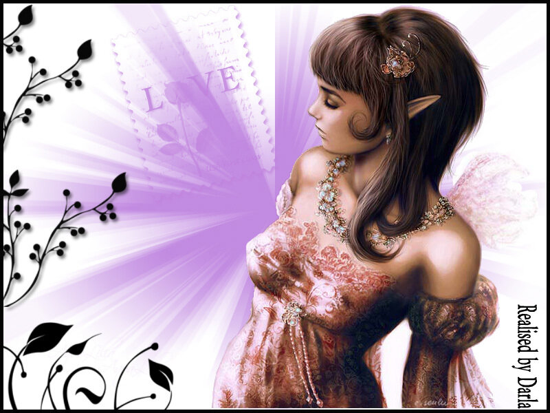 Elf Woman in Dress — Purple