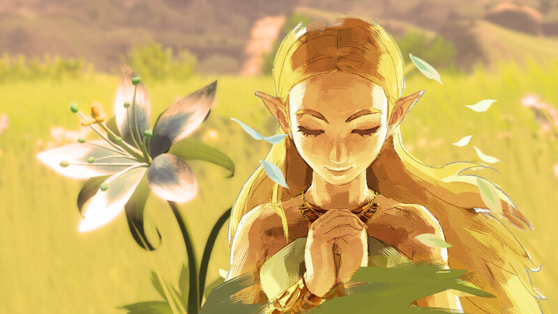 Elf Woman in Field — Yellow