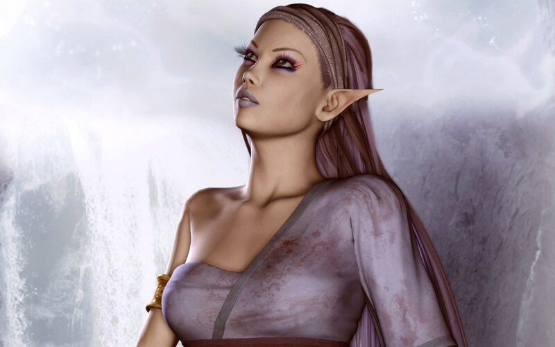 elf woman in flowing gown