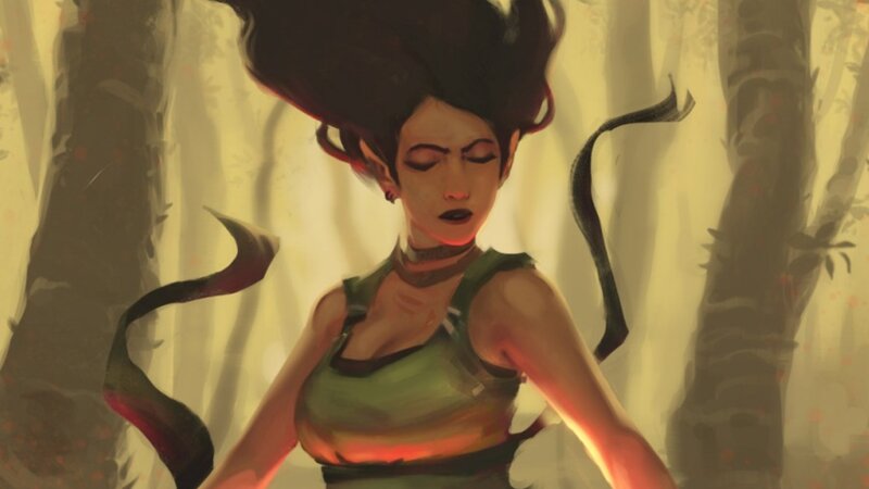 elf woman in forest