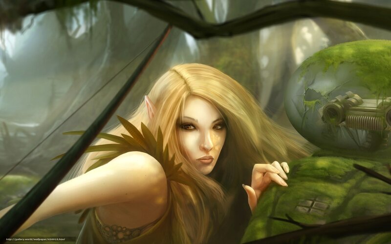 elf woman in forest