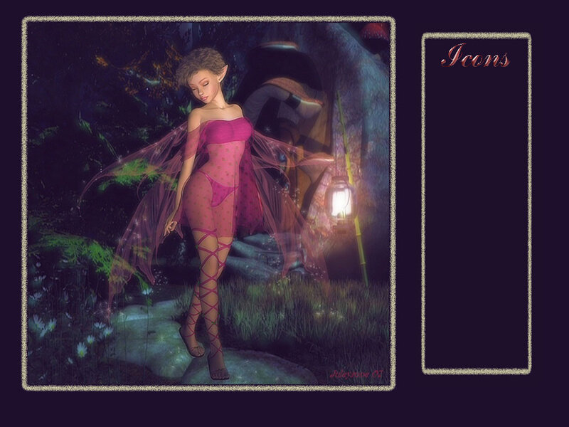 Elf Woman in Forest — Purple, Mysterious