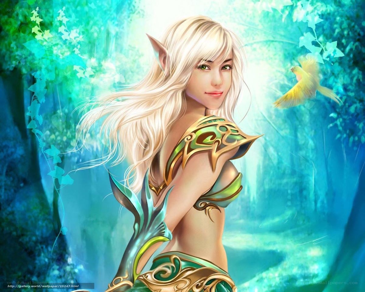 elf woman in forest