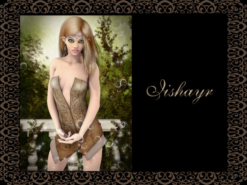 Elf Woman in Garden — Brown