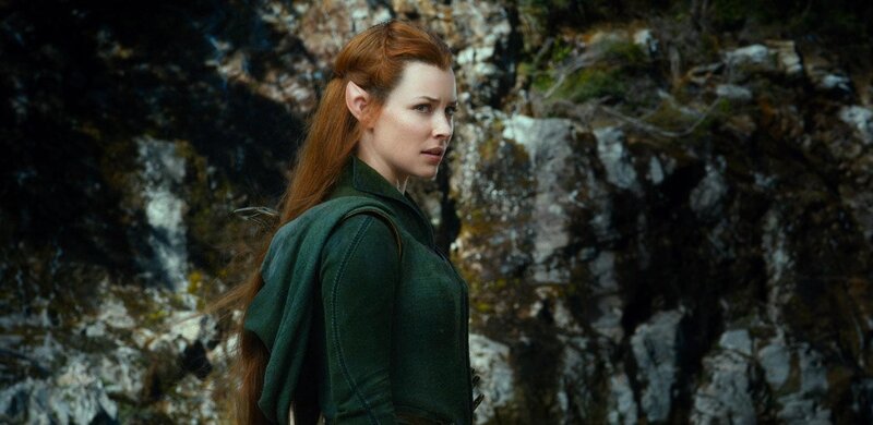 elf woman in green cloak