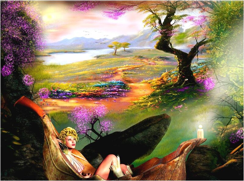 Elf Woman in Landscape
