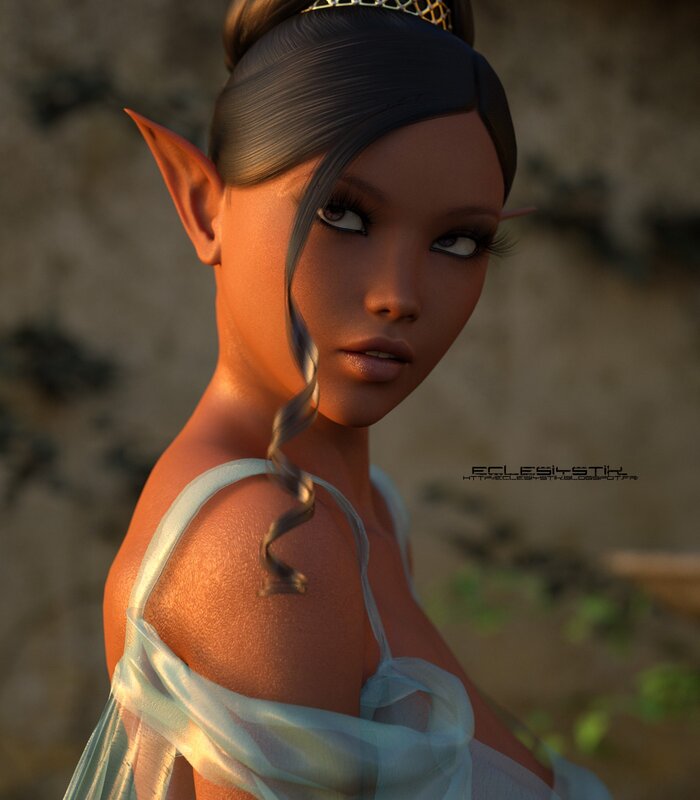 Elf Woman in Light Dress