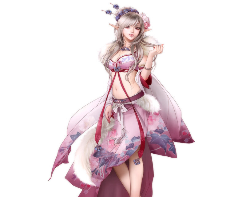 Elf Woman in Pink Dress