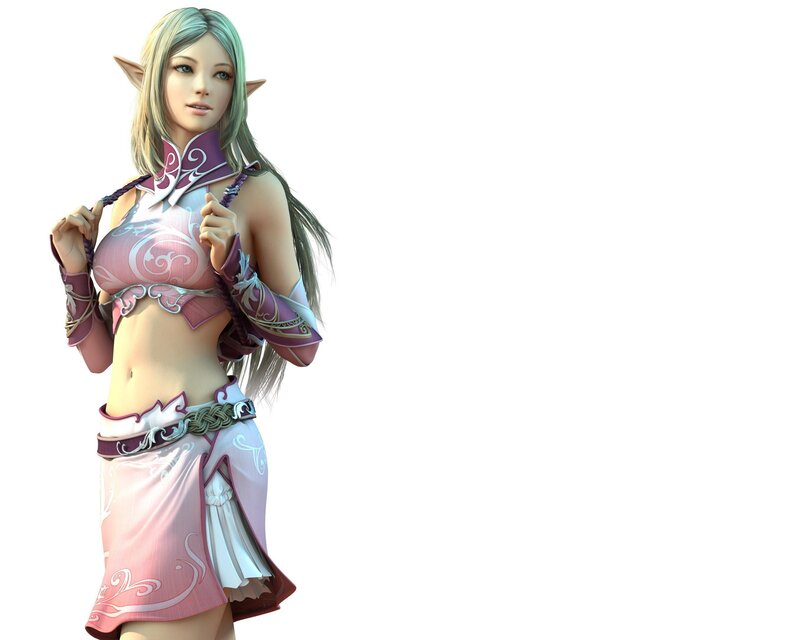 Elf Woman in Pink Outfit