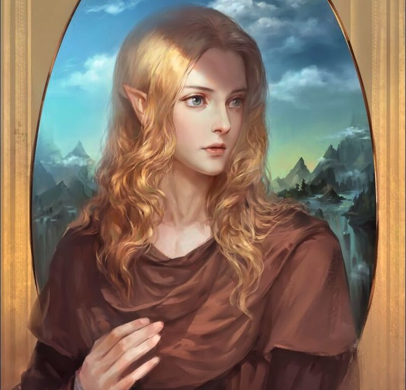 Elf Woman in Portrait — Brown