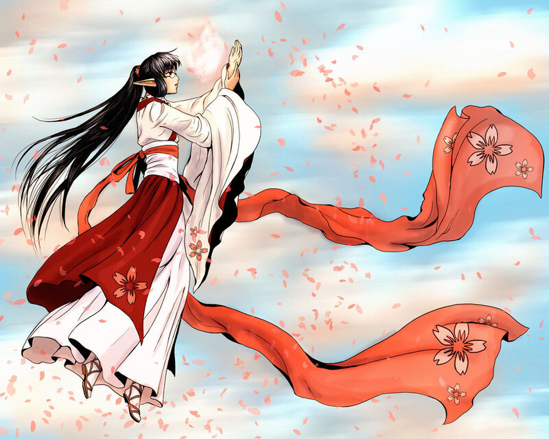 Elf Woman in Red and White
