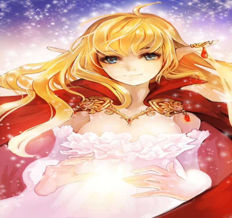 Elf Woman in Red Cloak — Magical