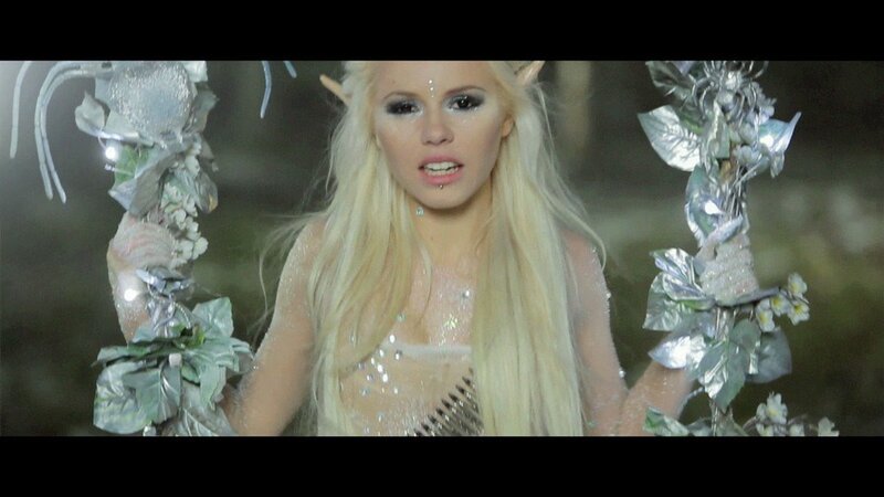 elf woman in silver costume