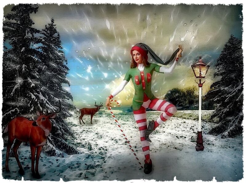 Elf Woman in Snow