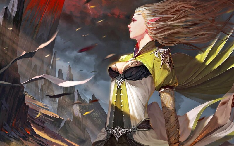 Elf Woman in Storm