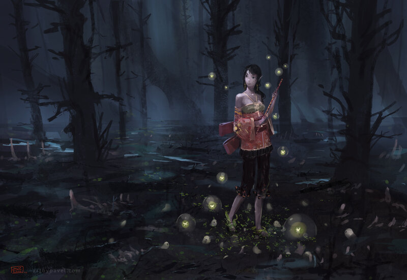 Elf Woman in Swamp