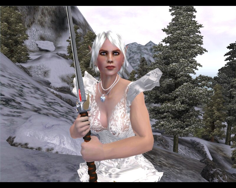 Elf Woman in White Dress — Cold