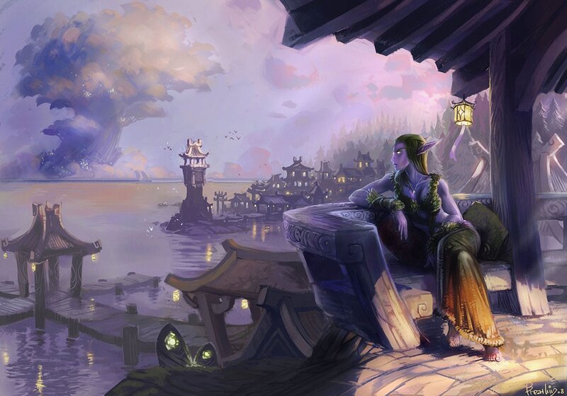 Elf Woman on a Dock