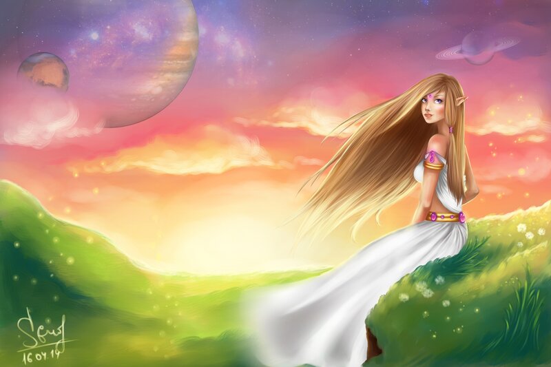 Elf Woman on a Hill