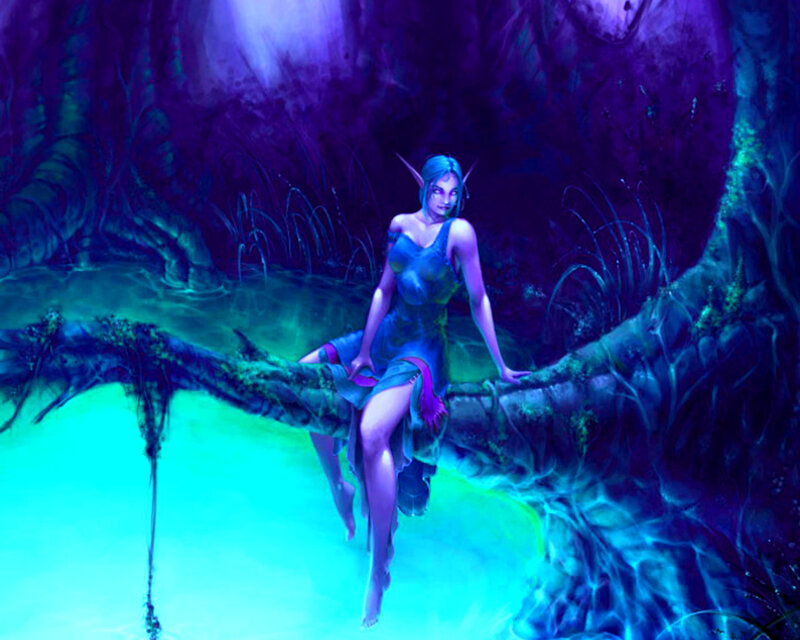 Elf Woman on Branch