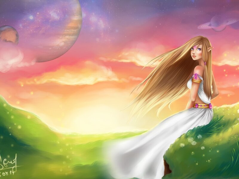 Elf Woman on Hill