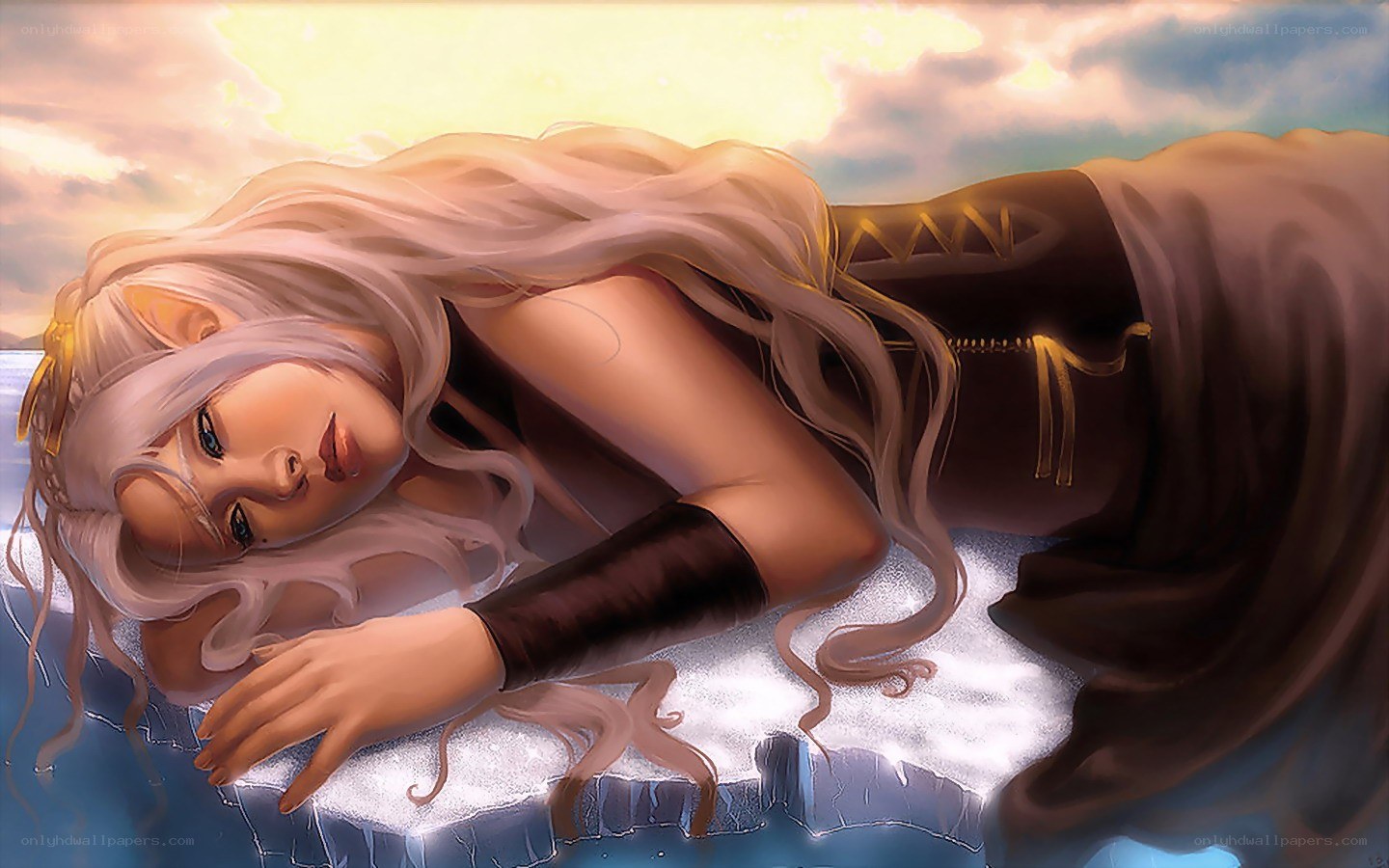 elf woman on ice