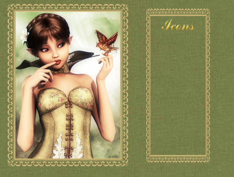 Elf Woman with Bird — Green