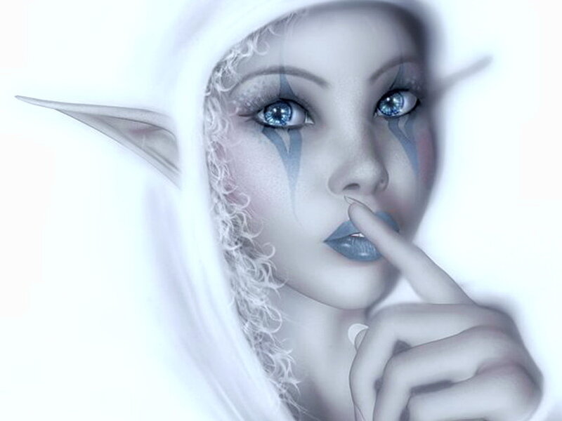 elf woman with blue eyes