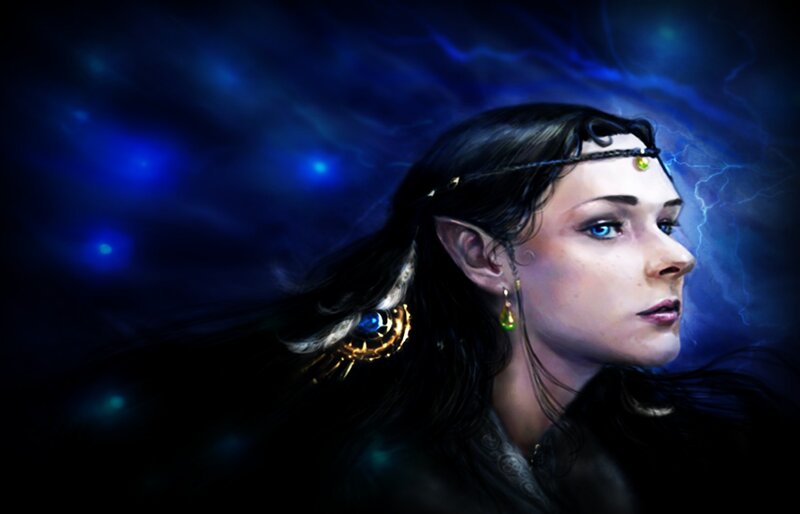 Elf Woman with Blue Eyes — Dramatic