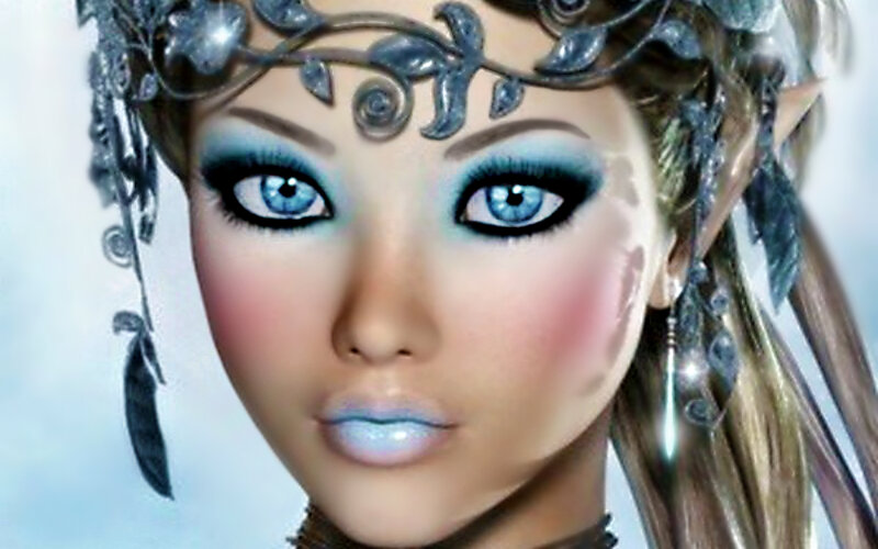 Elf Woman with Blue Eyes — Ethereal