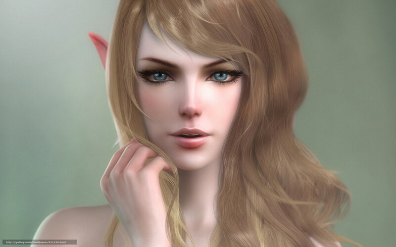 elf woman with blue eyes
