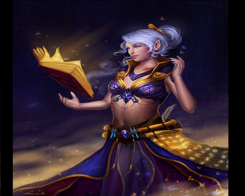 Elf Woman with Book
