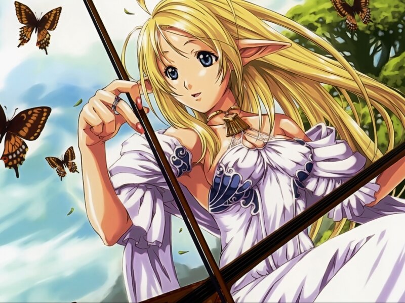Elf Woman with Bow — Yellow