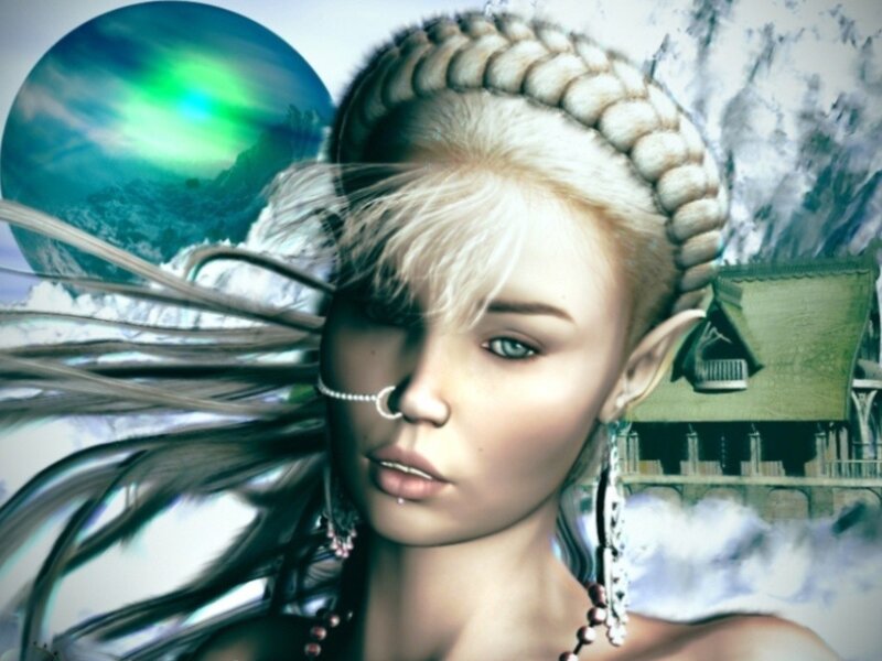 elf woman with braided hair