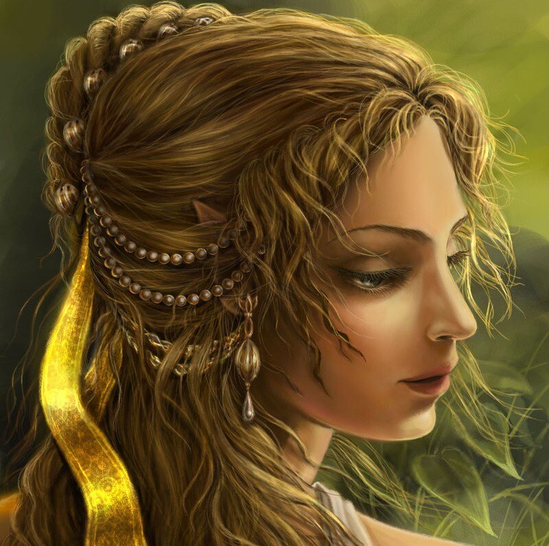 elf woman with braided hair