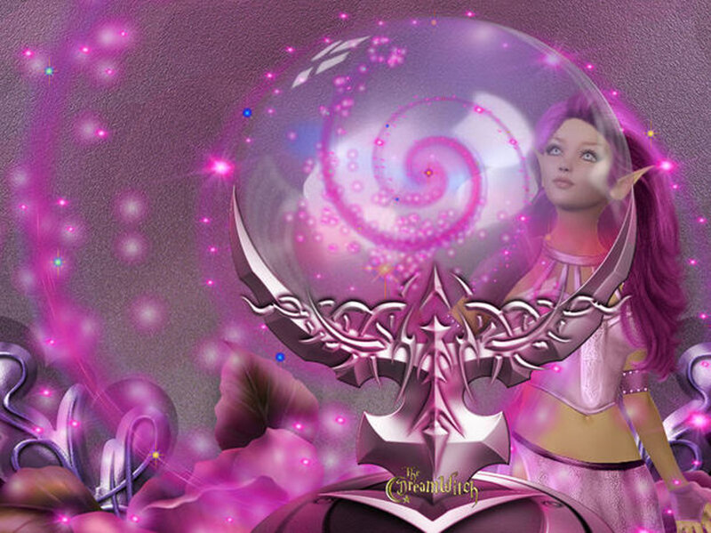 Elf Woman with Crystal Ball