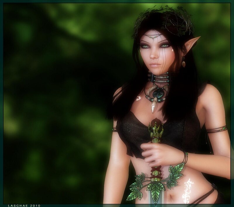 elf woman with dagger
