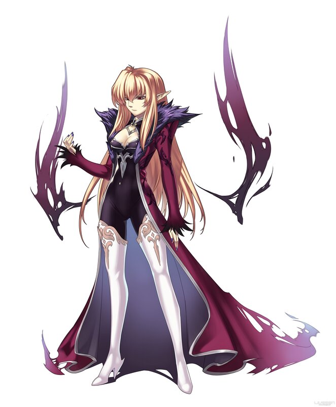 elf woman with dark wings