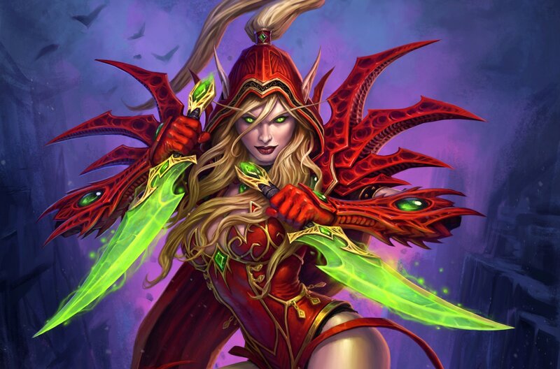 Elf Woman with Dual Blades