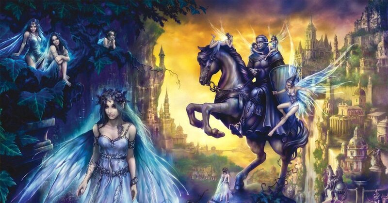 Elf Woman with Fairies