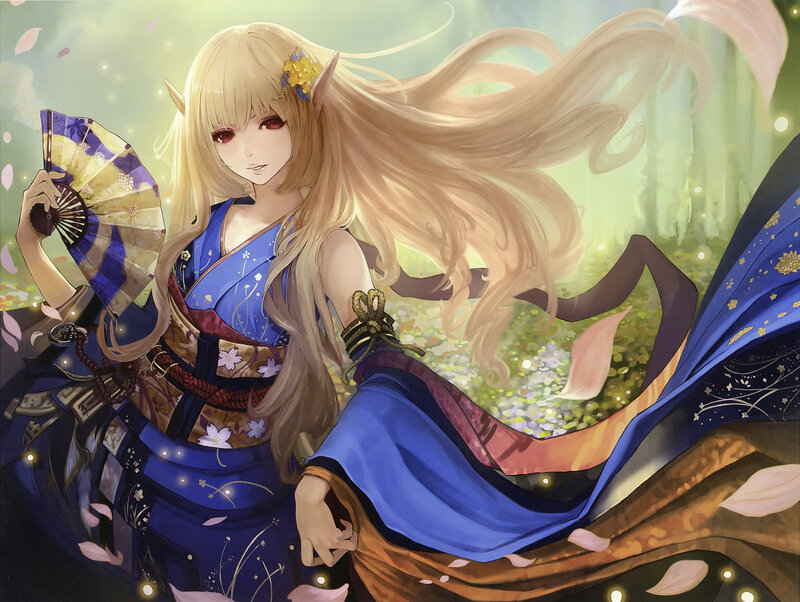Elf Woman with Fan