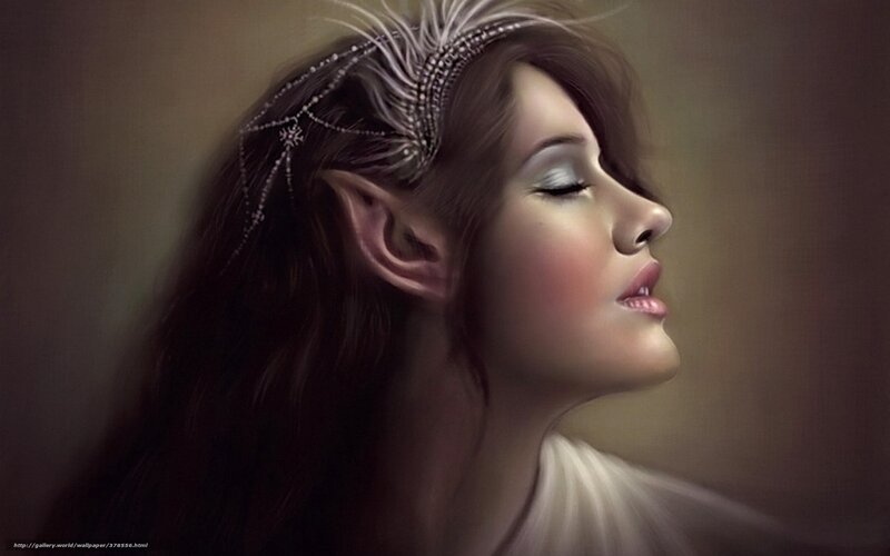 elf woman with feather crown