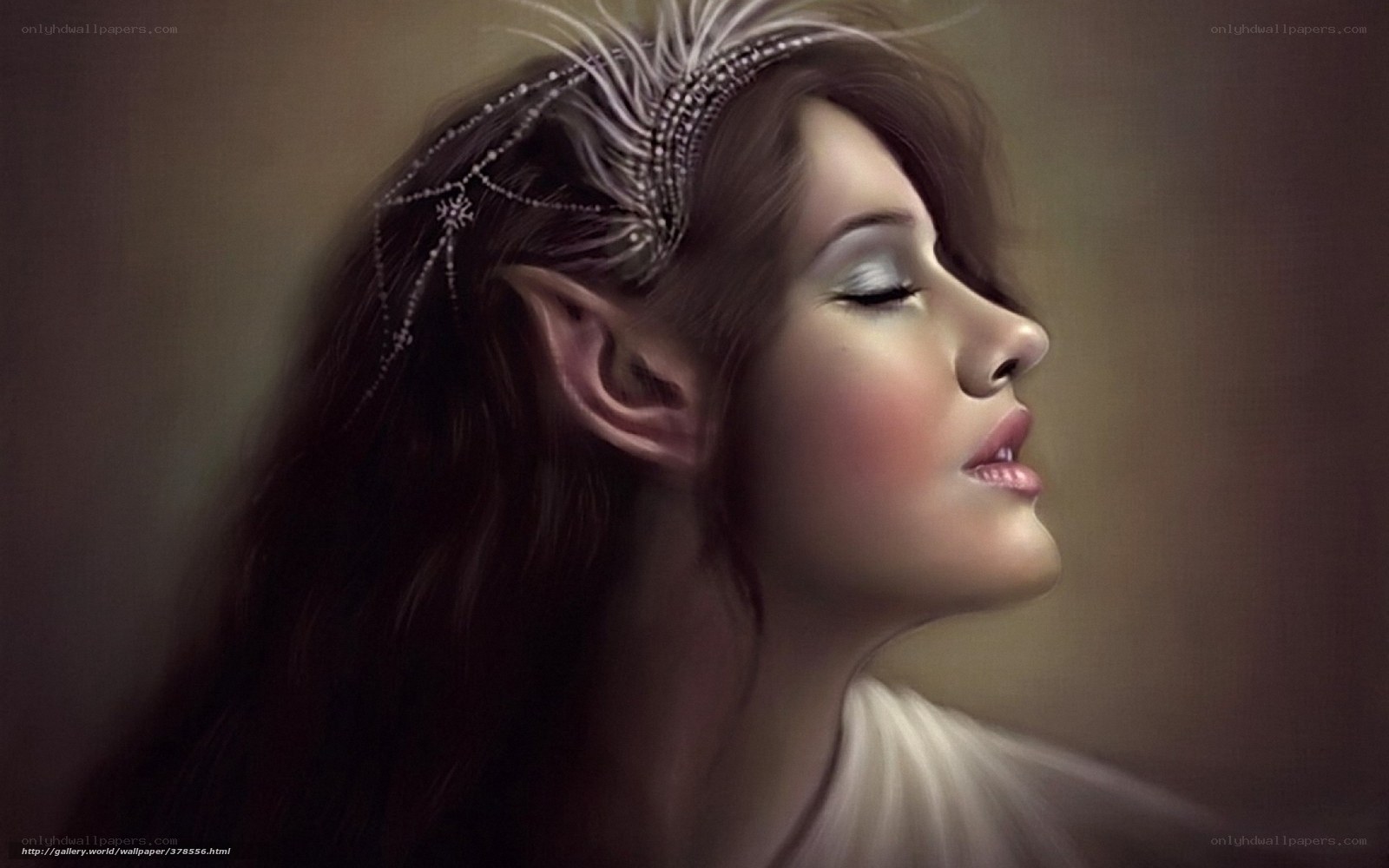 elf woman with feather crown
