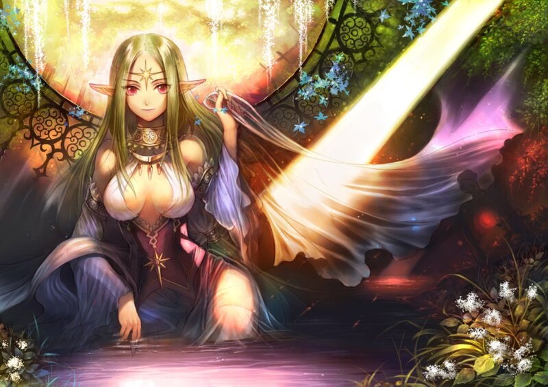 Elf Woman with Glowing Sword